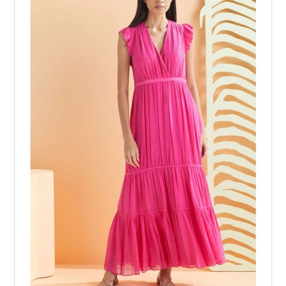 Marie Oliver Dresses & Skirts - Marie Oliver Dezi Ruffle Dress in Magenta - Size 0